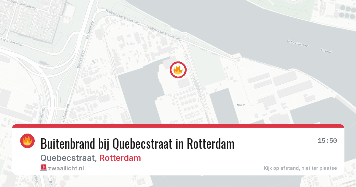 Buitenbrand bij Quebecstraat in Rotterdam — 4 aug 2026