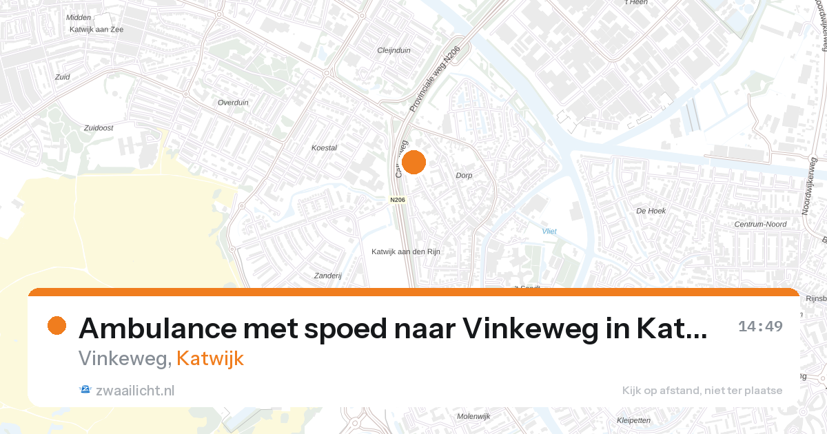 Ambulance met spoed naar Vinkeweg in Katwijk — 1 apr 2026