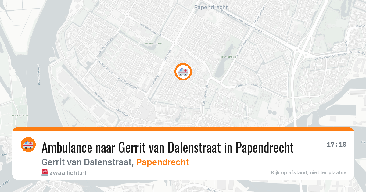Ambulance naar Gerrit van Dalenstraat in Papendrecht — 3 jul 2026