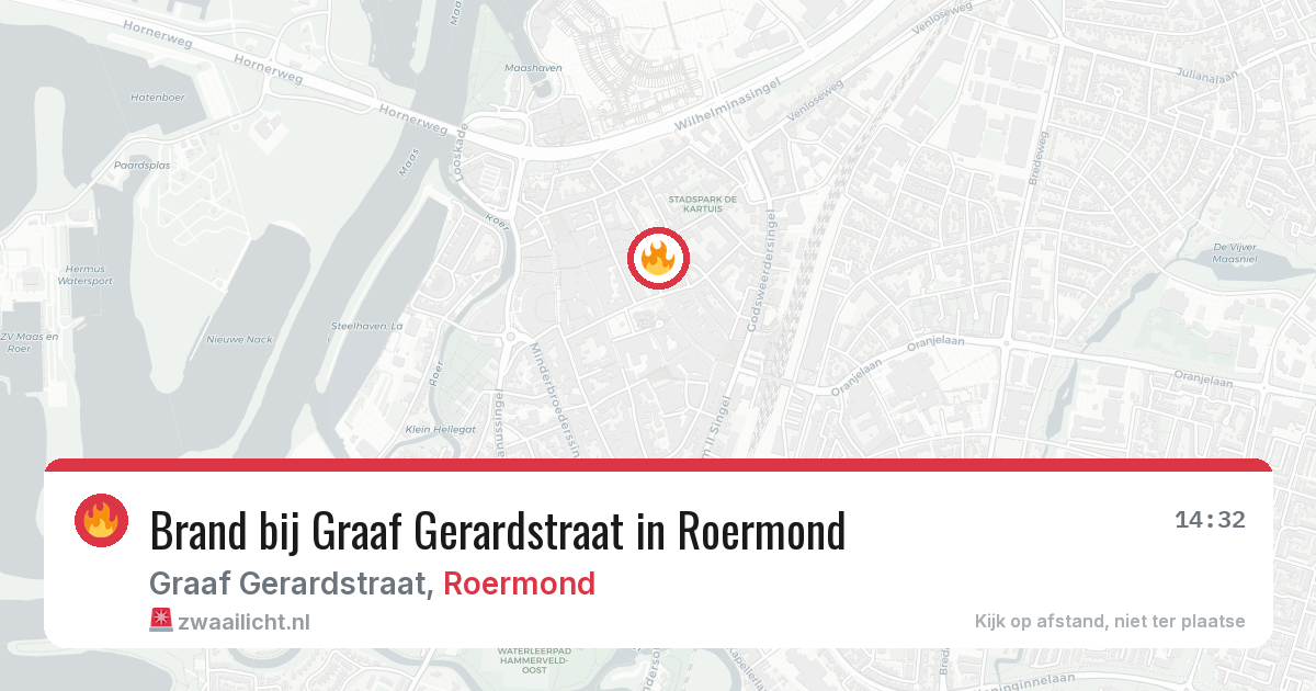 Brand bij Graaf Gerardstraat in Roermond — 13 jul 2026