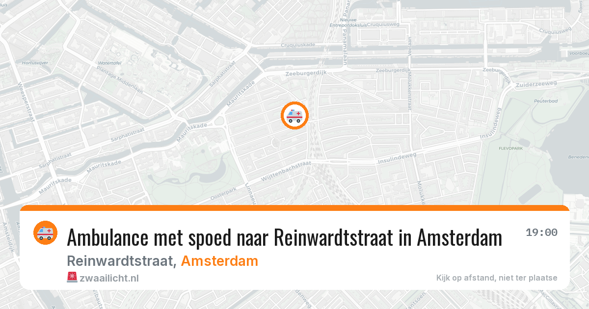 Ambulance met spoed naar Reinwardtstraat in Amsterdam — 14 jun 2026
