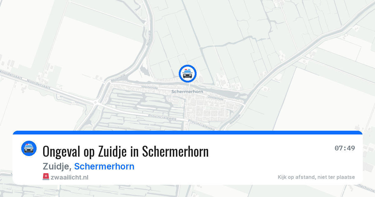 Ongeval op Zuidje in Schermerhorn — 10 jun 2026
