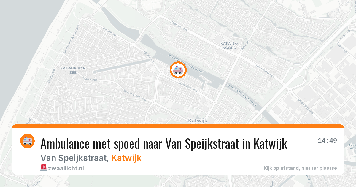 Ambulance met spoed naar Van Speijkstraat in Katwijk — 11 aug 2026