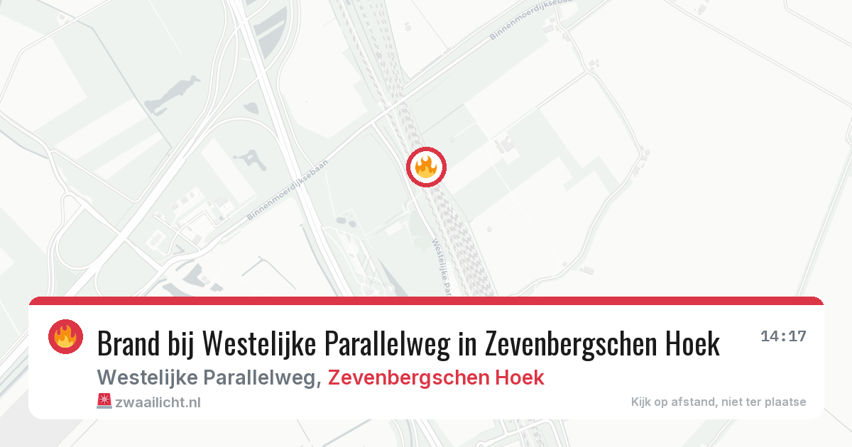 Brand bij Westelijke Parallelweg in Zevenbergschen Hoek — 7 mei 2026