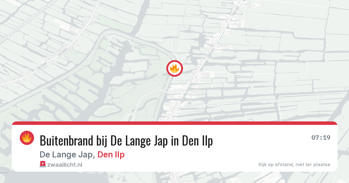 Buitenbrand bij De Lange Jap in Den Ilp — 4 aug 2026