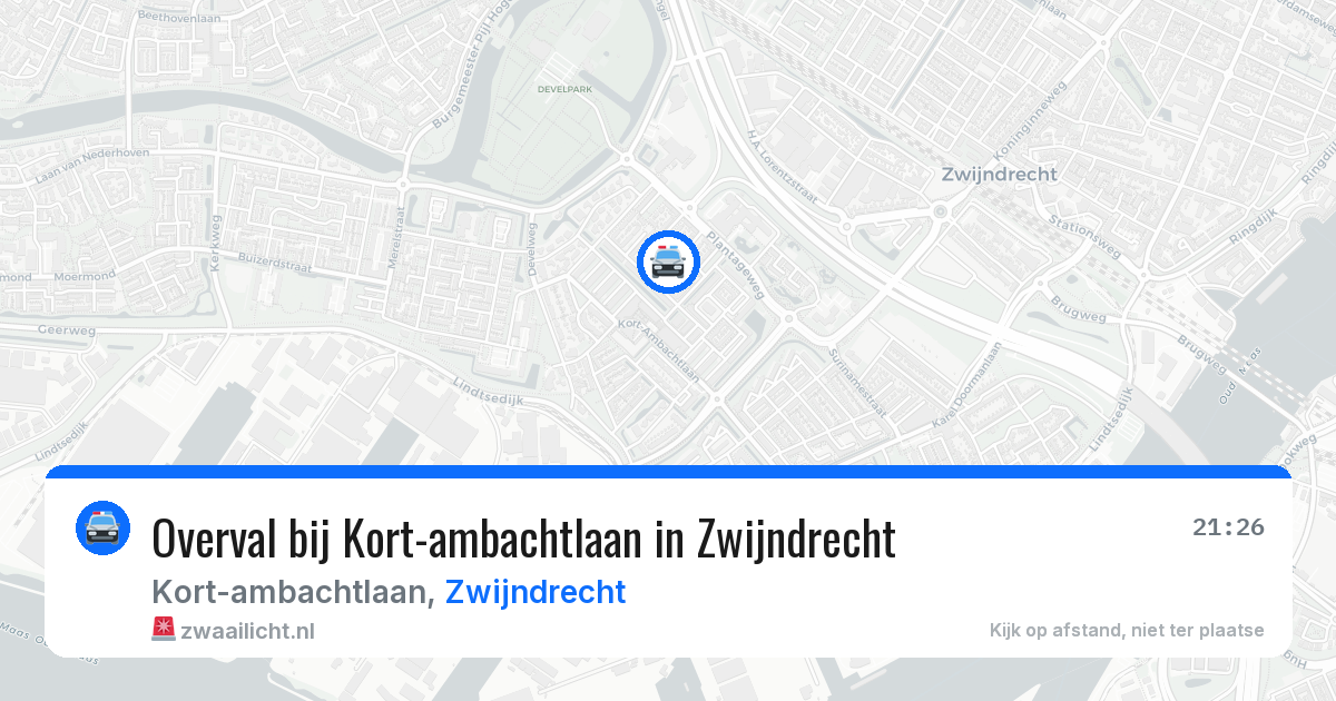 Overval bij Kort-ambachtlaan in Zwijndrecht — 1 apr 2026
