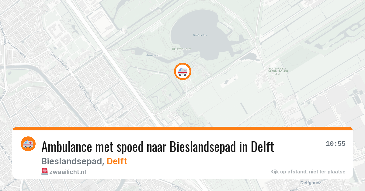 Ambulance met spoed naar Bieslandsepad in Delft — 17 mrt 2026