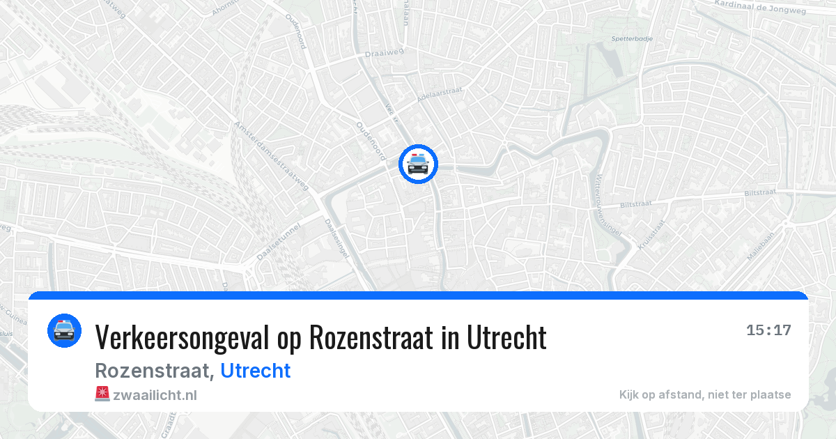 Verkeersongeval op Rozenstraat in Utrecht — 3 jul 2026