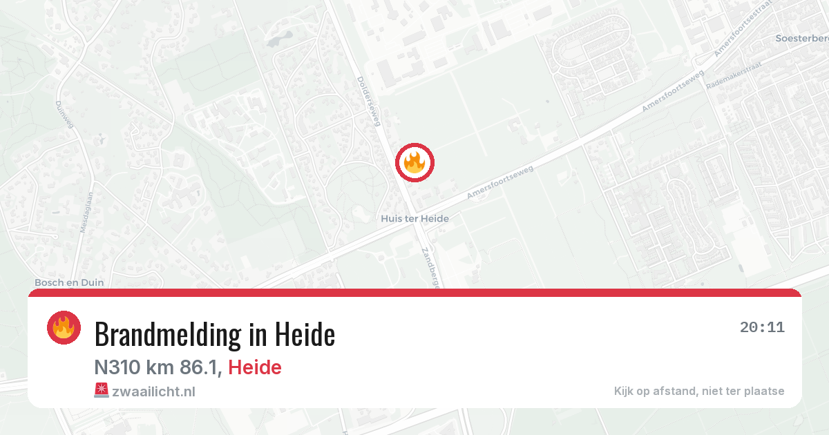 Brandmelding in Heide — 6 jul 2026
