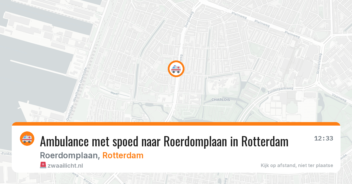 Ambulance met spoed naar Roerdomplaan in Rotterdam — 11 mei 2026
