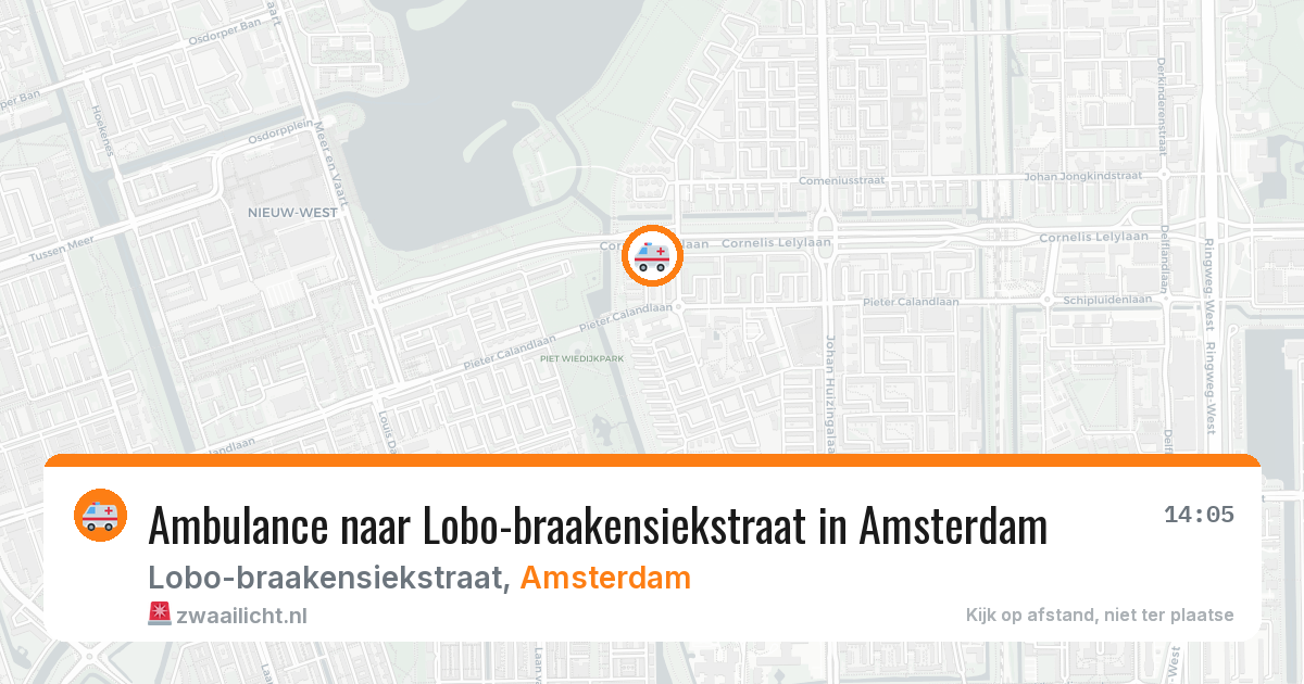 Ambulance naar Lobo-braakensiekstraat in Amsterdam — 19 jun 2026