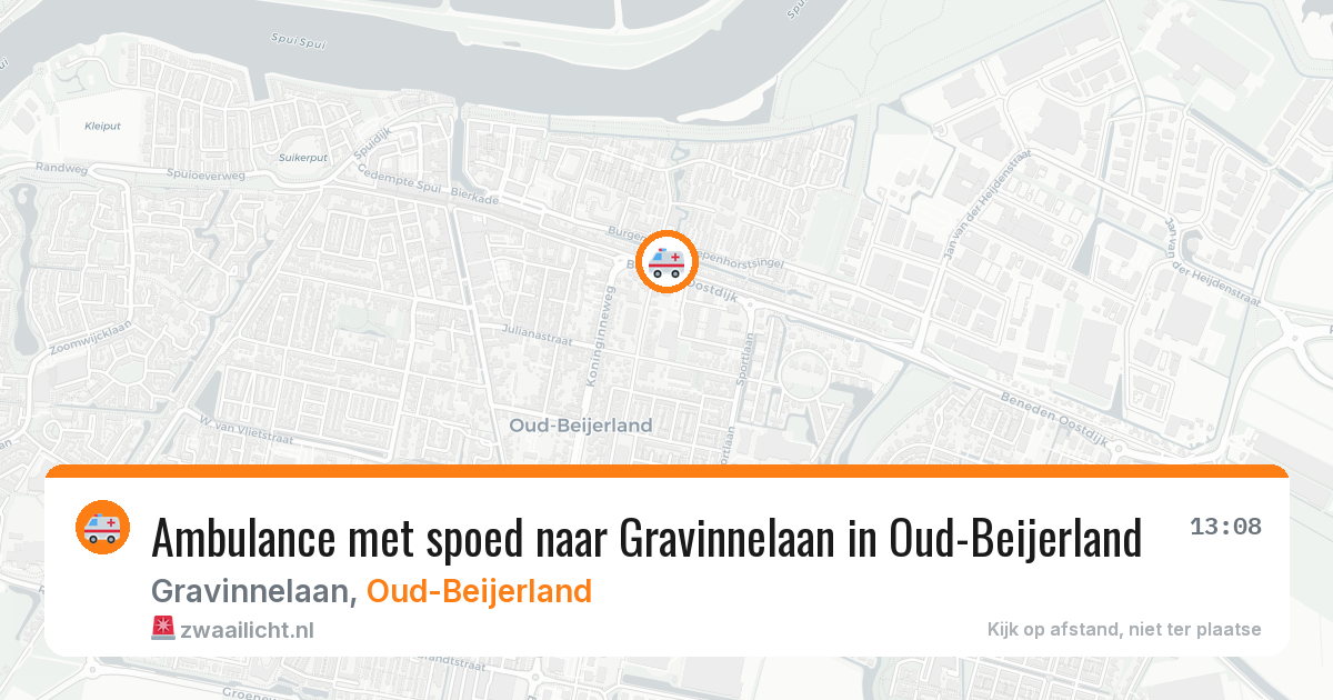 Ambulance met spoed naar Gravinnelaan in Oud-Beijerland — 12 apr 2026