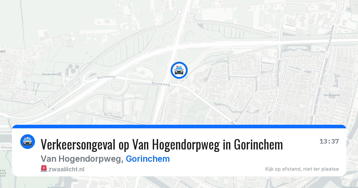 Verkeersongeval op Van Hogendorpweg in Gorinchem — 27 mei 2026