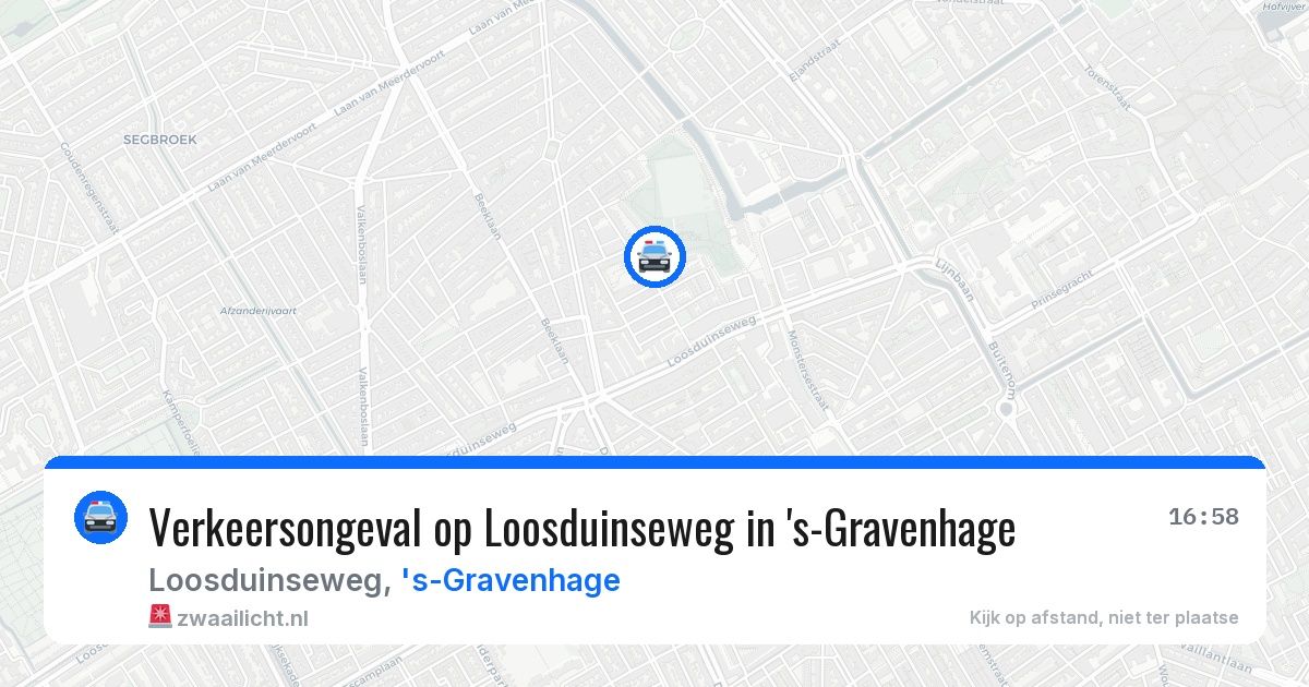 Verkeersongeval op Loosduinseweg in 's-Gravenhage — 13 mrt 2026