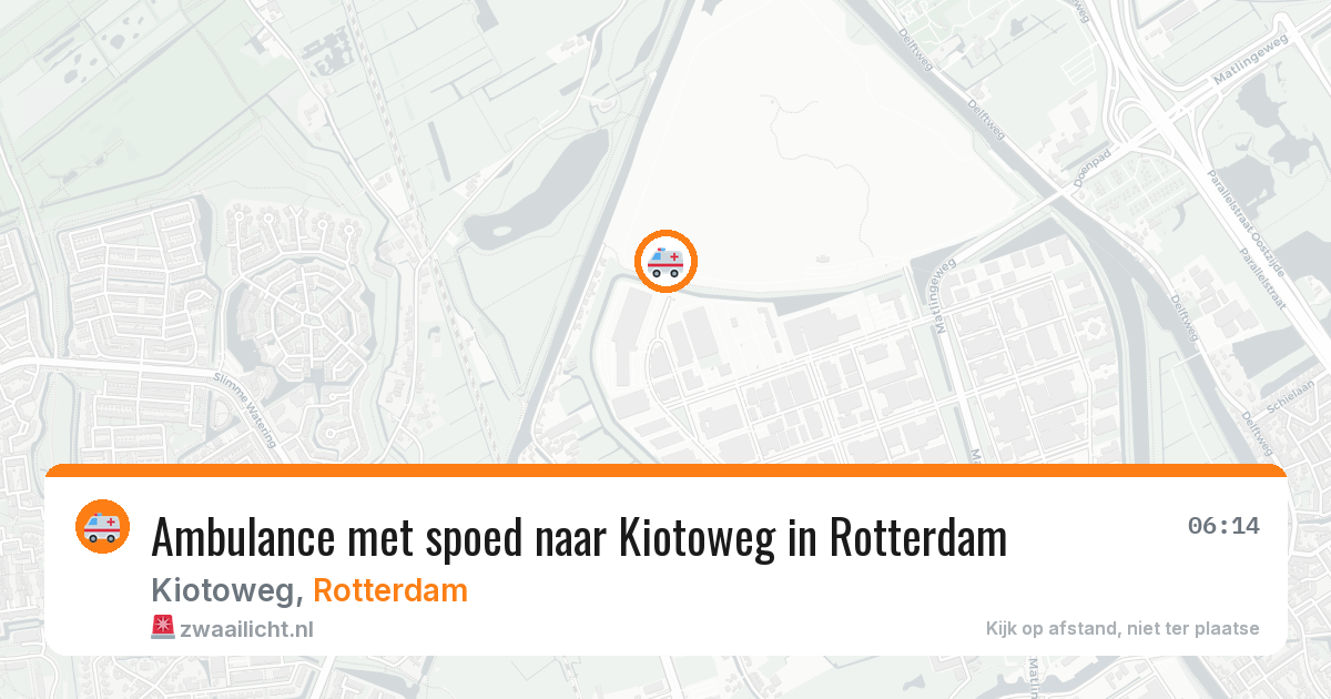 Ambulance met spoed naar Kiotoweg in Rotterdam — 24 jun 2026