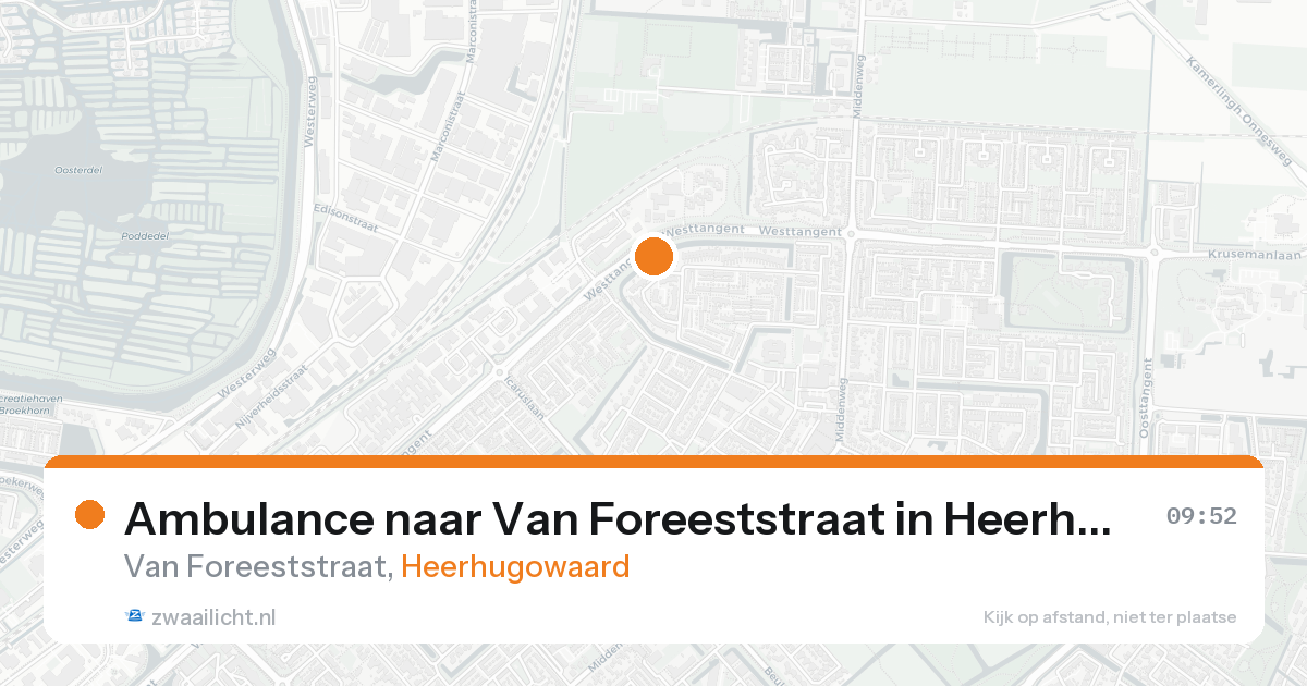 Ambulance naar Van Foreeststraat in Heerhugowaard — 19 aug 2026