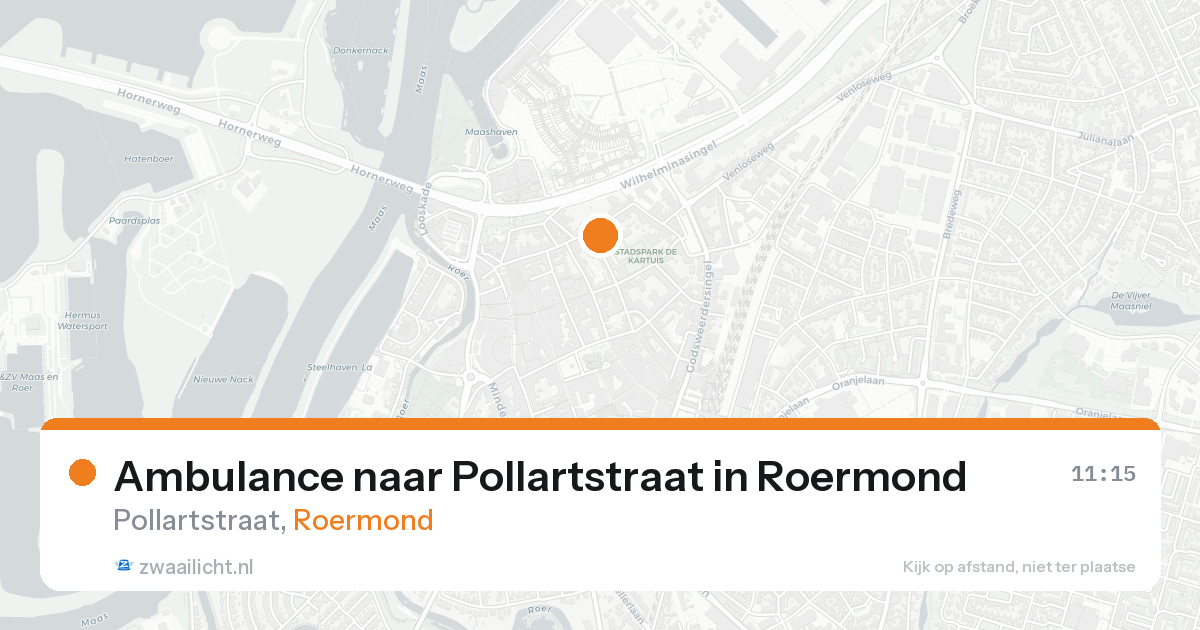 Ambulance naar Pollartstraat in Roermond — 14 aug 2026