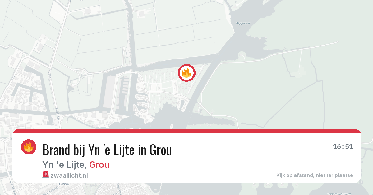 Brand bij Yn 'e Lijte in Grou — 10 jul 2026