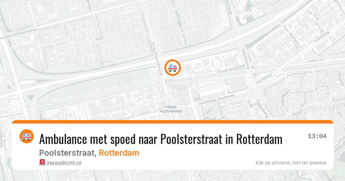 Ambulance met spoed naar Poolsterstraat in Rotterdam — 6 jun 2026