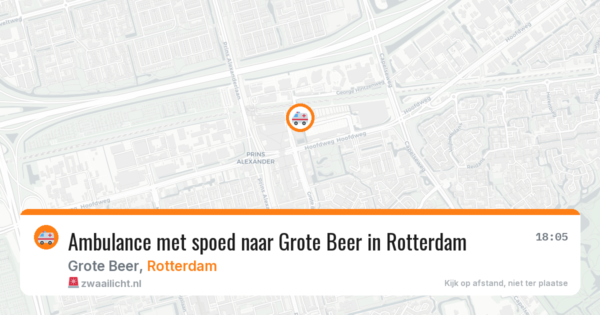 Ambulance met spoed naar Grote Beer in Rotterdam — 26 jun 2026
