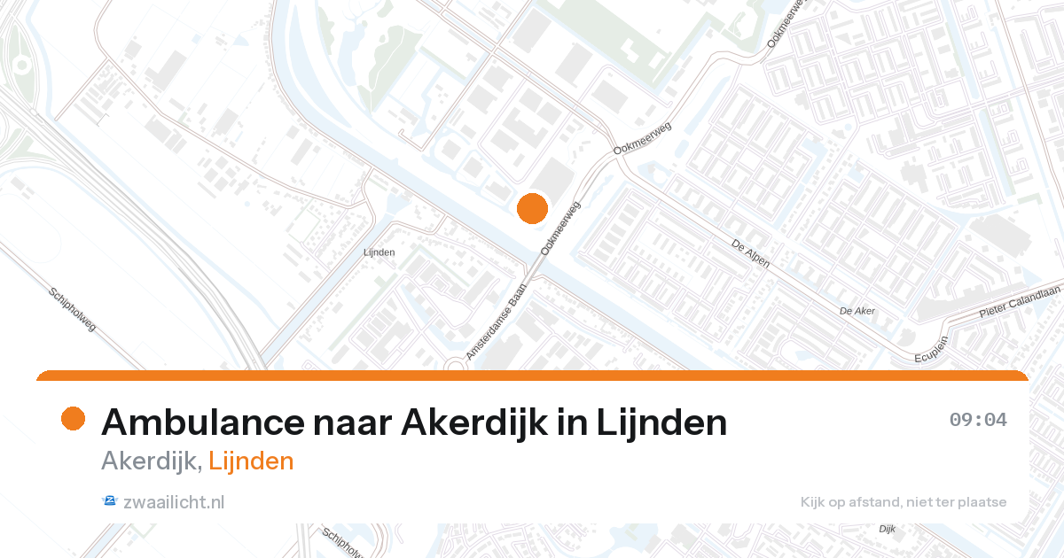 Ambulance naar Akerdijk in Lijnden — 14 jun 2026
