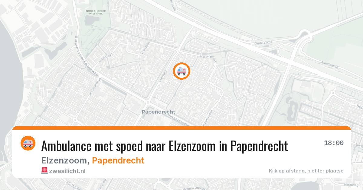 Ambulance met spoed naar Elzenzoom in Papendrecht — 9 feb 2026