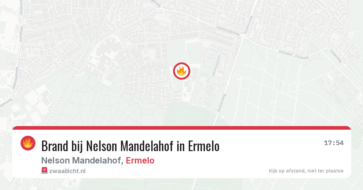 Brand bij Nelson Mandelahof in Ermelo — 28 jun 2026