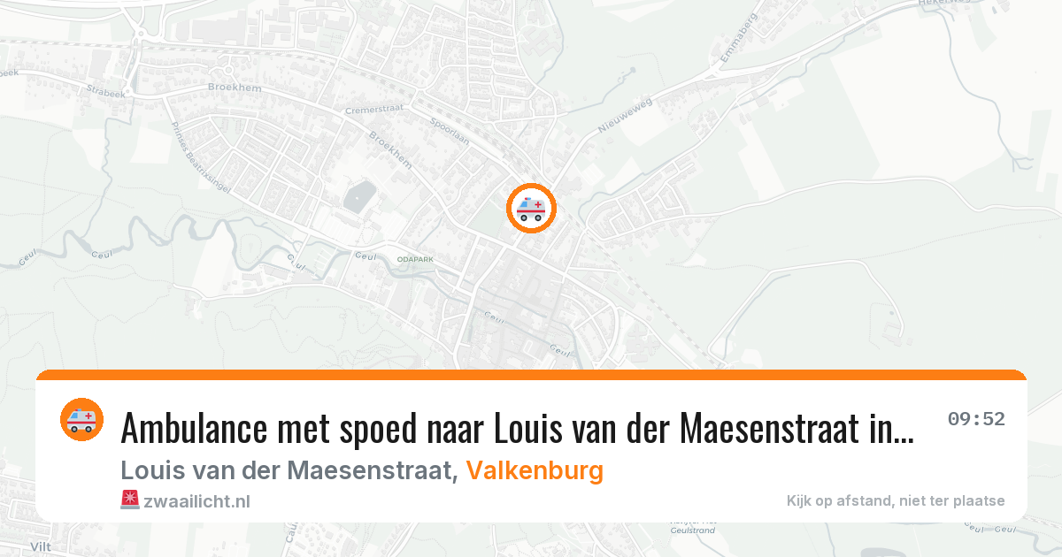 Ambulance met spoed naar Louis van der Maesenstraat in Valkenburg — 27 feb 2026