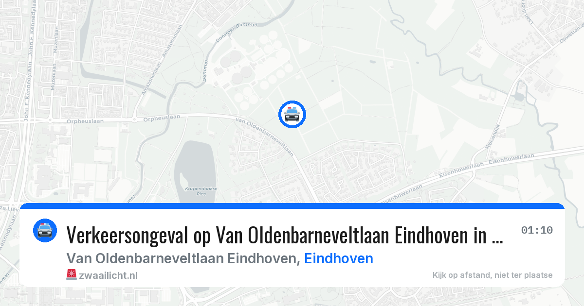 Verkeersongeval op Van Oldenbarneveltlaan Eindhoven in Eindhoven — 19 jun 2026