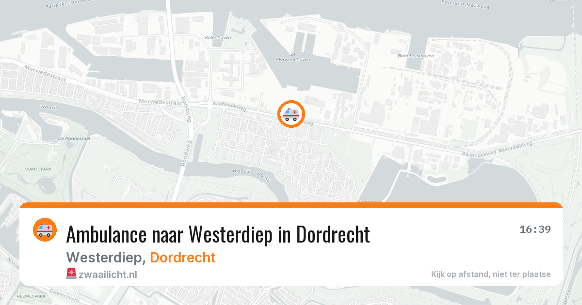 Ambulance naar Westerdiep in Dordrecht — 21 jun 2026