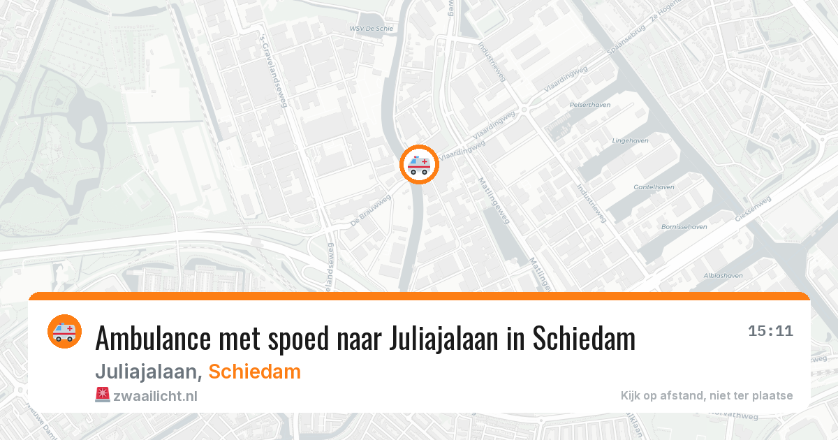 Ambulance met spoed naar Juliajalaan in Schiedam — 29 jun 2026