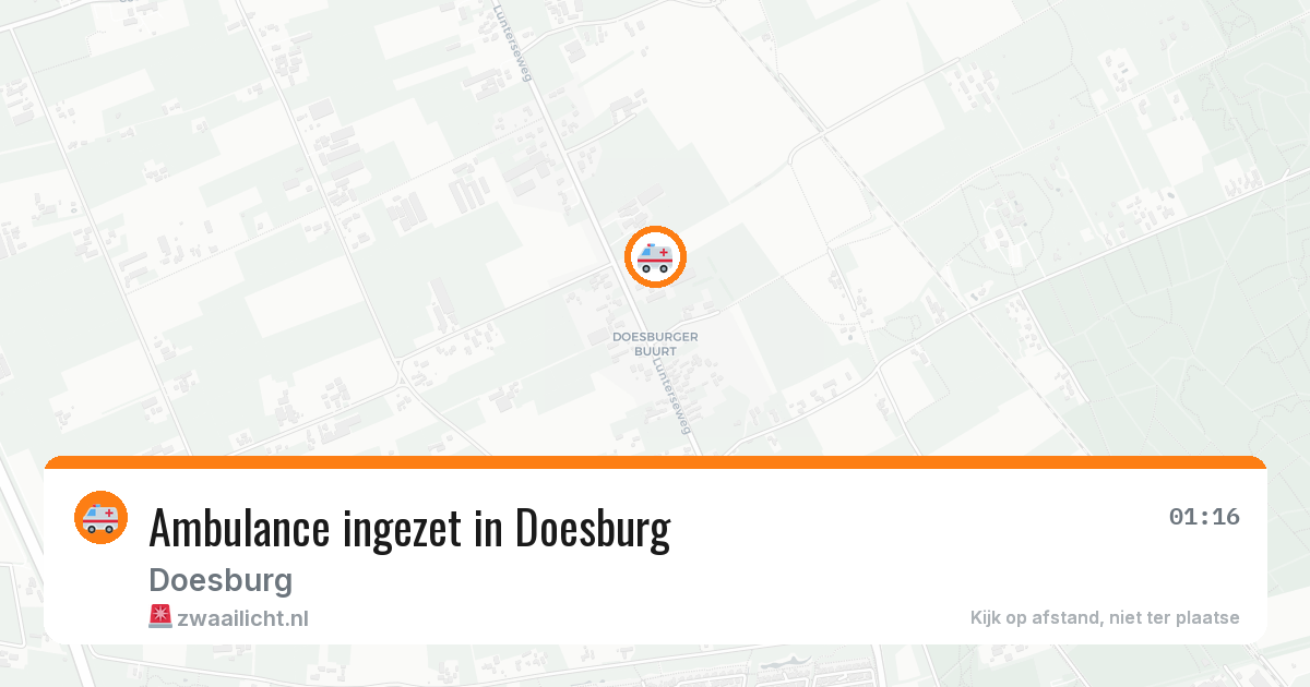 Ambulance ingezet in Doesburg — 29 jan 2026