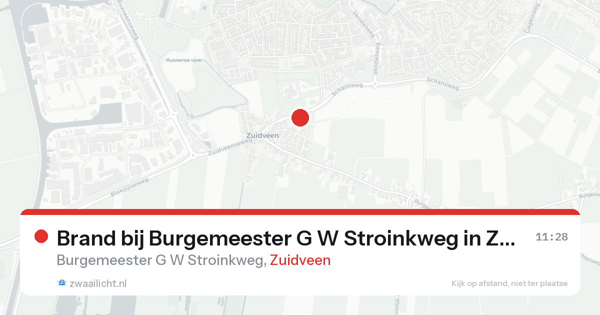 Brand bij Burgemeester G W Stroinkweg in Zuidveen — 26 feb 2026