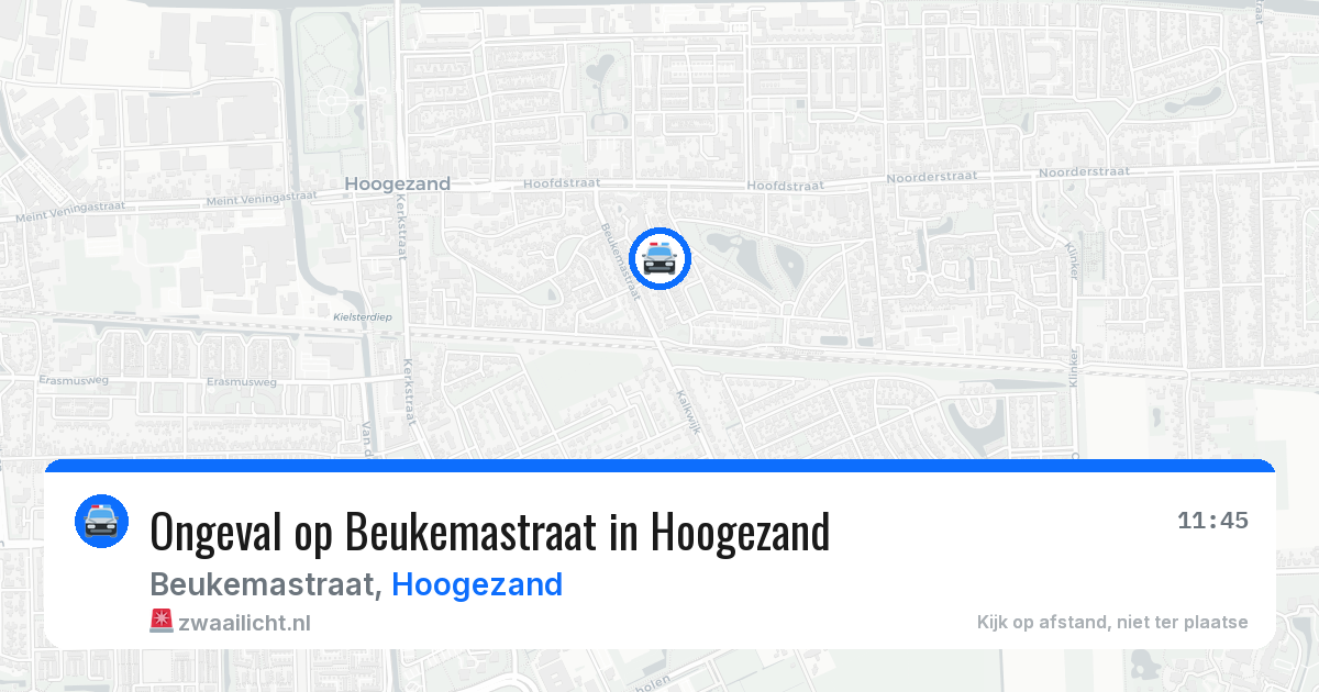 Ongeval op Beukemastraat in Hoogezand — 26 jul 2026