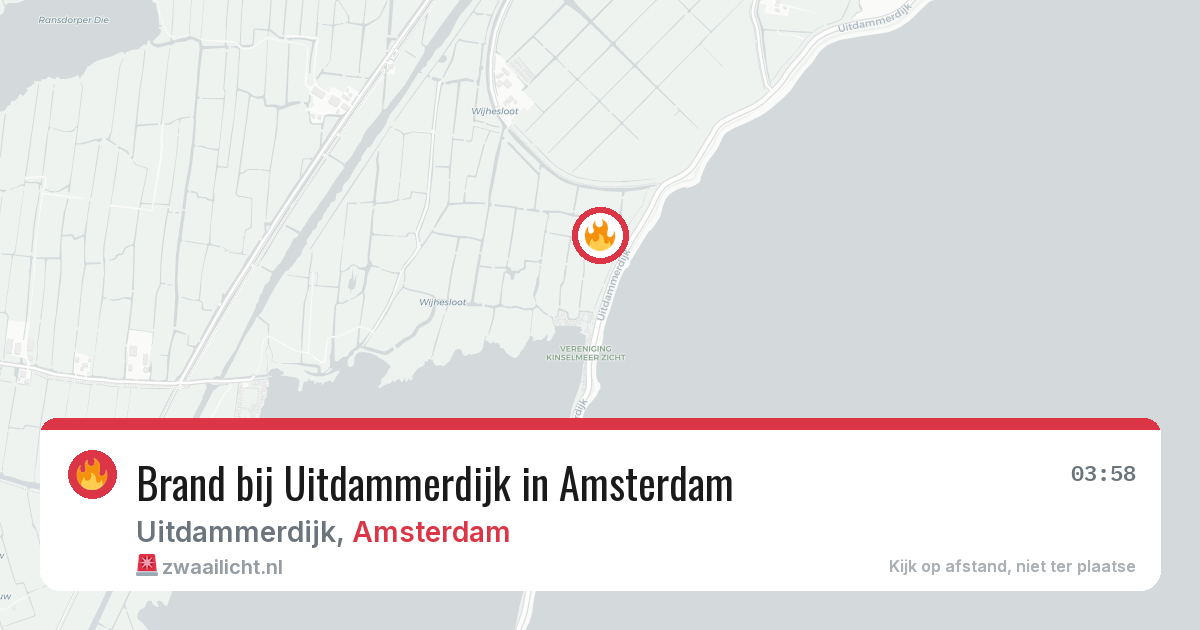 Brand bij Uitdammerdijk in Amsterdam — 13 apr 2026