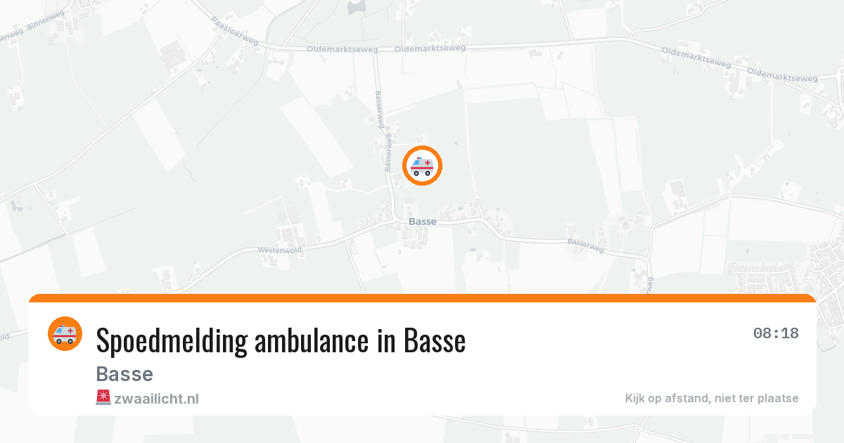 Spoedmelding ambulance in Basse — 22 jun 2026