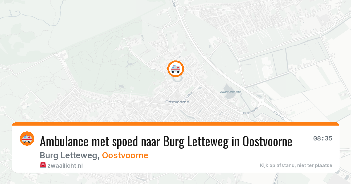 Ambulance met spoed naar Burg Letteweg in Oostvoorne — 8 mei 2026