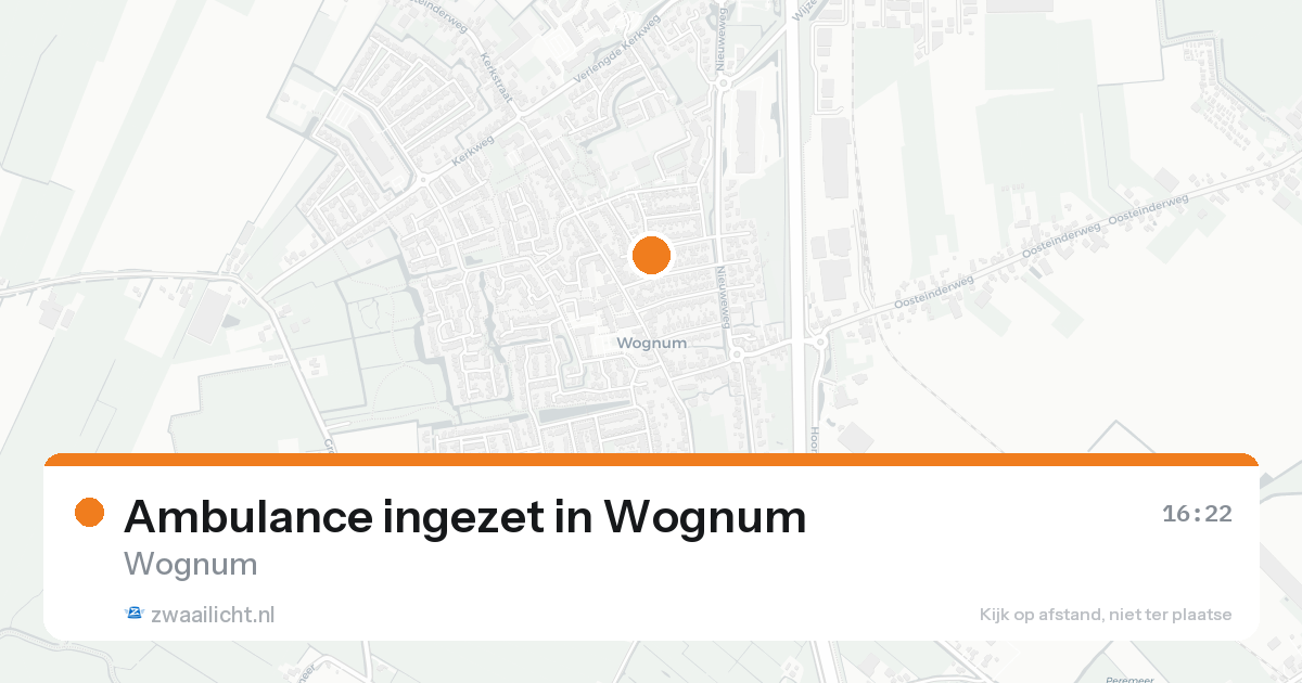 Ambulance ingezet in Wognum — 28 mei 2026 | 🚨 Zwaailicht.nl