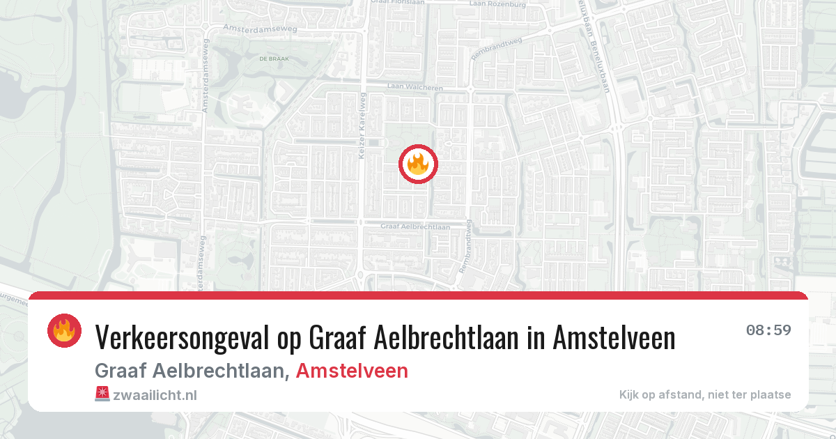 Verkeersongeval op Graaf Aelbrechtlaan in Amstelveen — 20 apr 2026