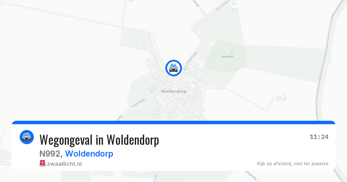 Wegongeval in Woldendorp — 27 mrt 2026