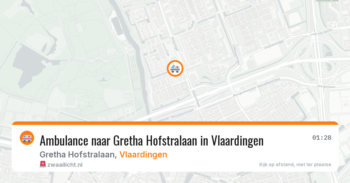 Ambulance naar Gretha Hofstralaan in Vlaardingen — 18 mei 2026