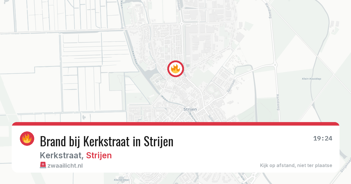 Brand bij Kerkstraat in Strijen — 18 mei 2026