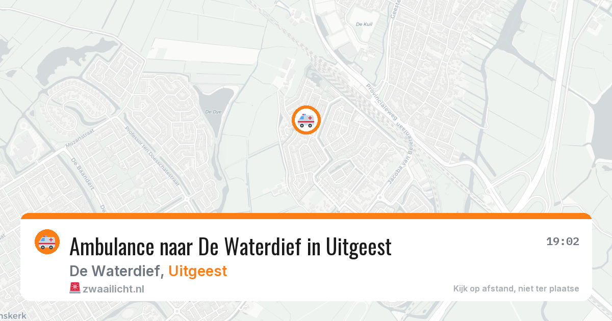 Ambulance naar De Waterdief in Uitgeest — 11 aug 2026