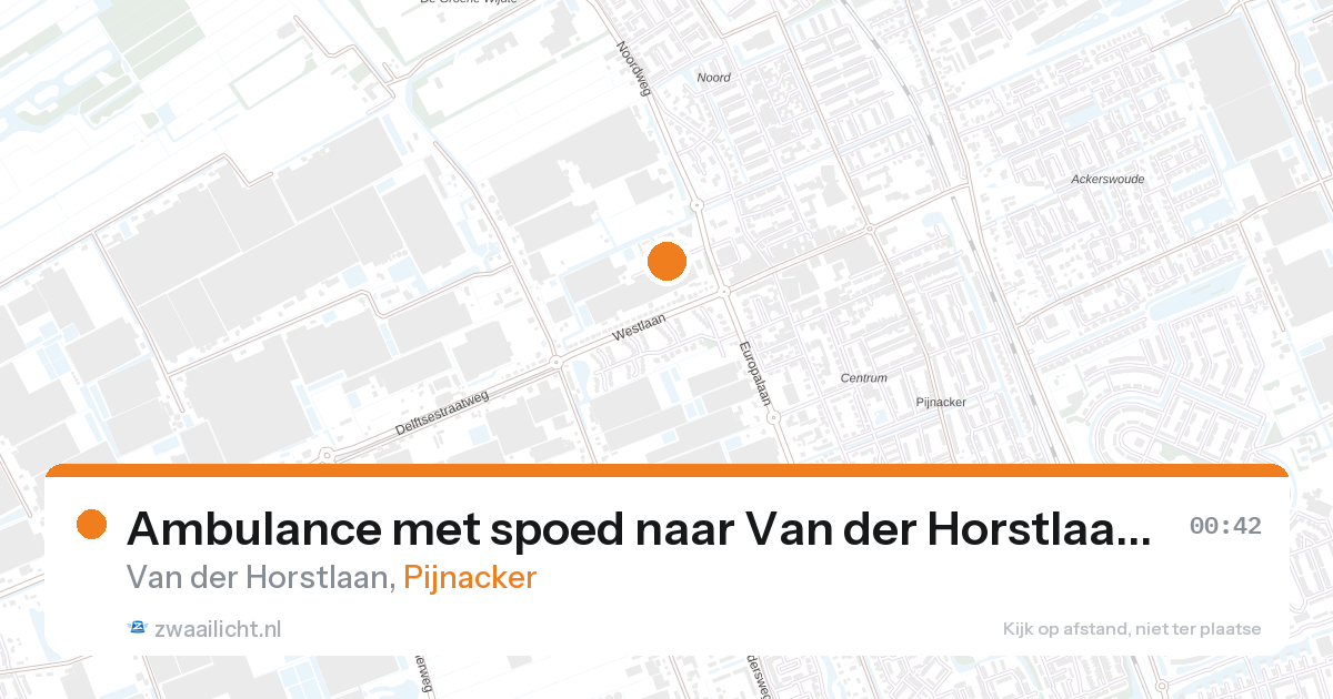 Ambulance met spoed naar Van der Horstlaan in Pijnacker — 20 jul 2026