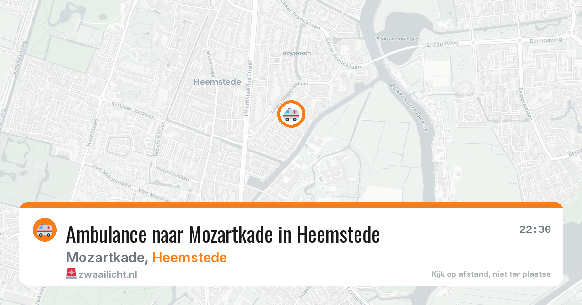 Ambulance naar Mozartkade in Heemstede — 28 jul 2026