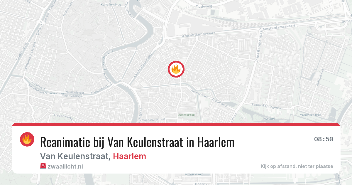 Reanimatie bij Van Keulenstraat in Haarlem — 30 mrt 2026