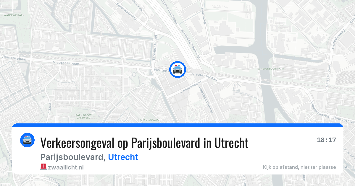 Verkeersongeval op Parijsboulevard in Utrecht — 3 mei 2026