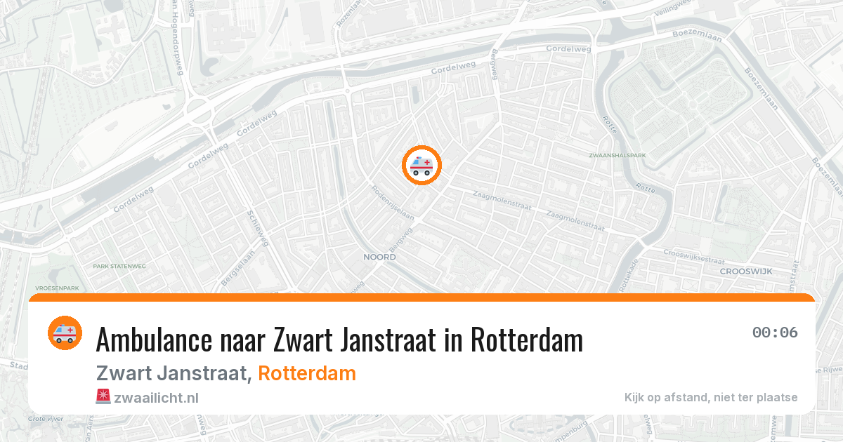 Ambulance naar Zwart Janstraat in Rotterdam — 6 mrt 2026