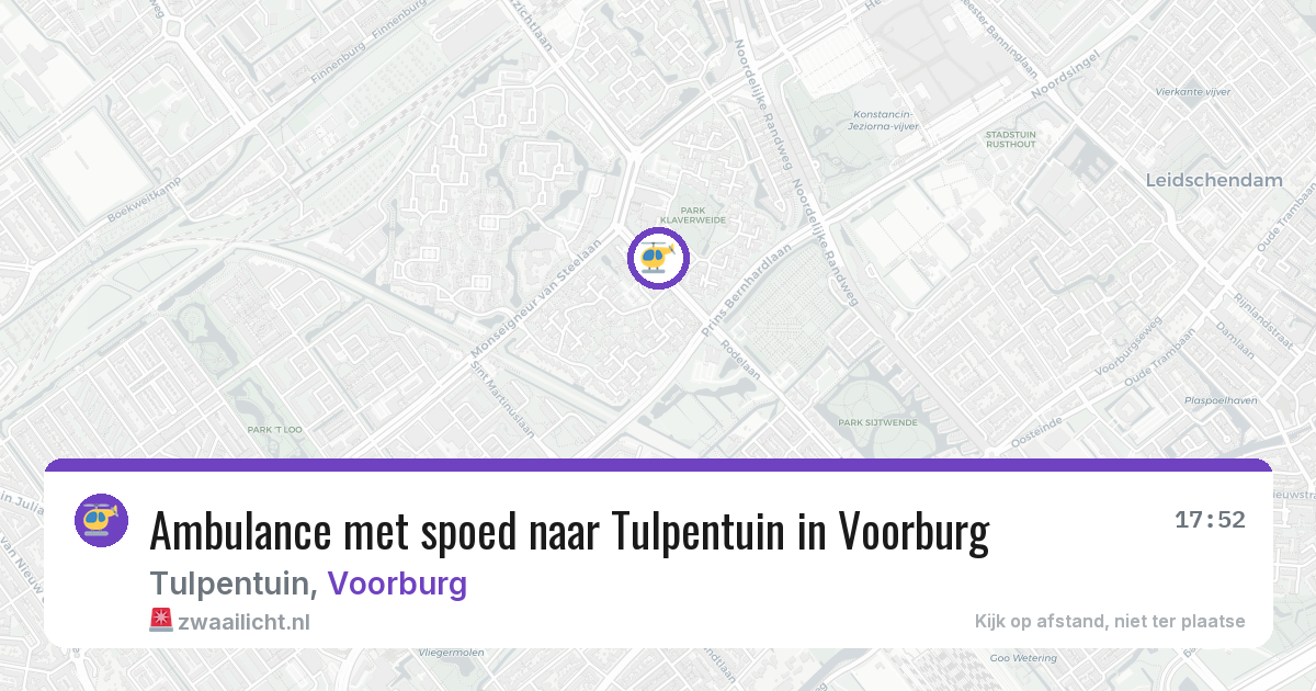 Ambulance met spoed naar Tulpentuin in Voorburg — 13 jul 2026