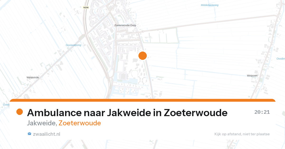 Ambulance naar Jakweide in Zoeterwoude — 23 aug 2026